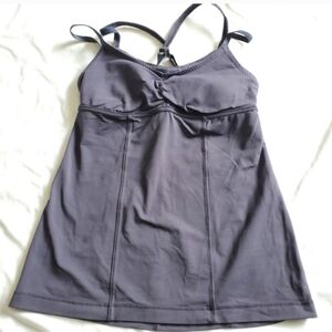 Lululemon Gray Tank Top Built In Bra